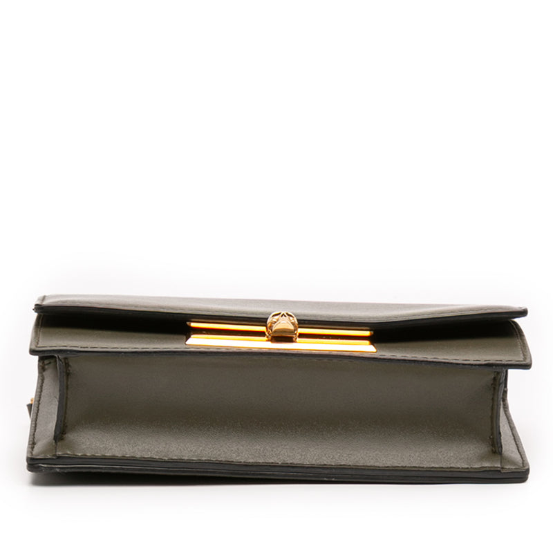 Mini Leather Skull Lock Top Handle Bag - Image 3