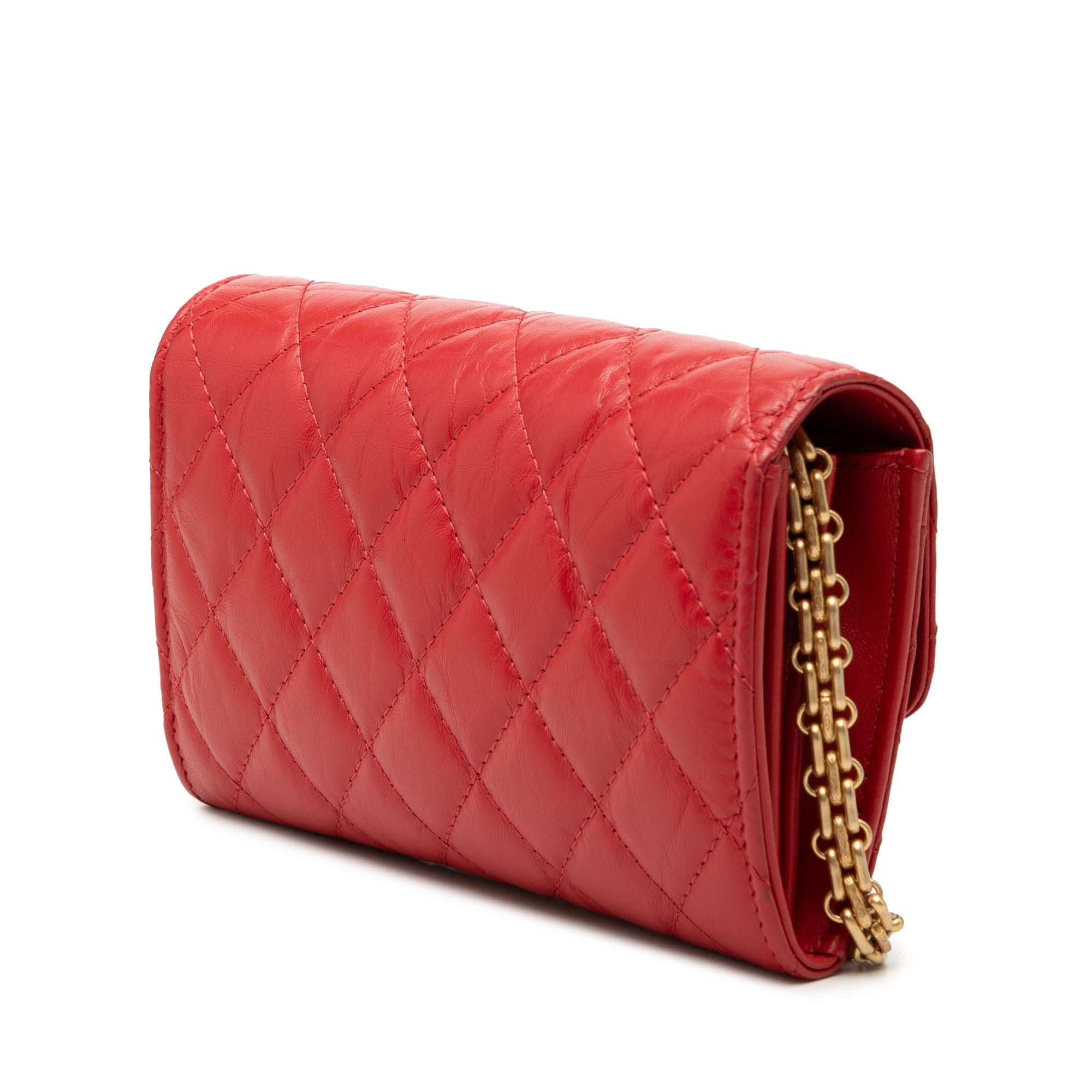 Quilted Aged Calfskin Reissue 2.55 Clutch with Chain - Image 2