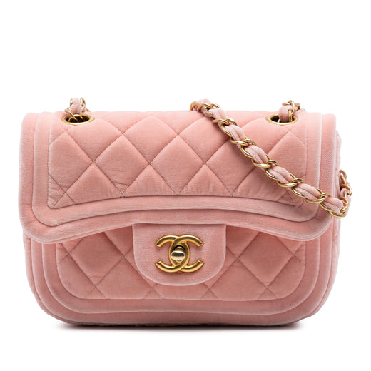 Mini Quilted Velvet Double Frame Flap - Image 1