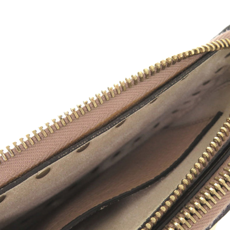 Pebbled Calfskin Rockstud Double Zip Chain Pouch - Image 10