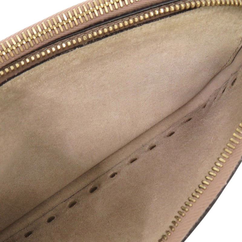 Pebbled Calfskin Rockstud Double Zip Chain Pouch - Image 7