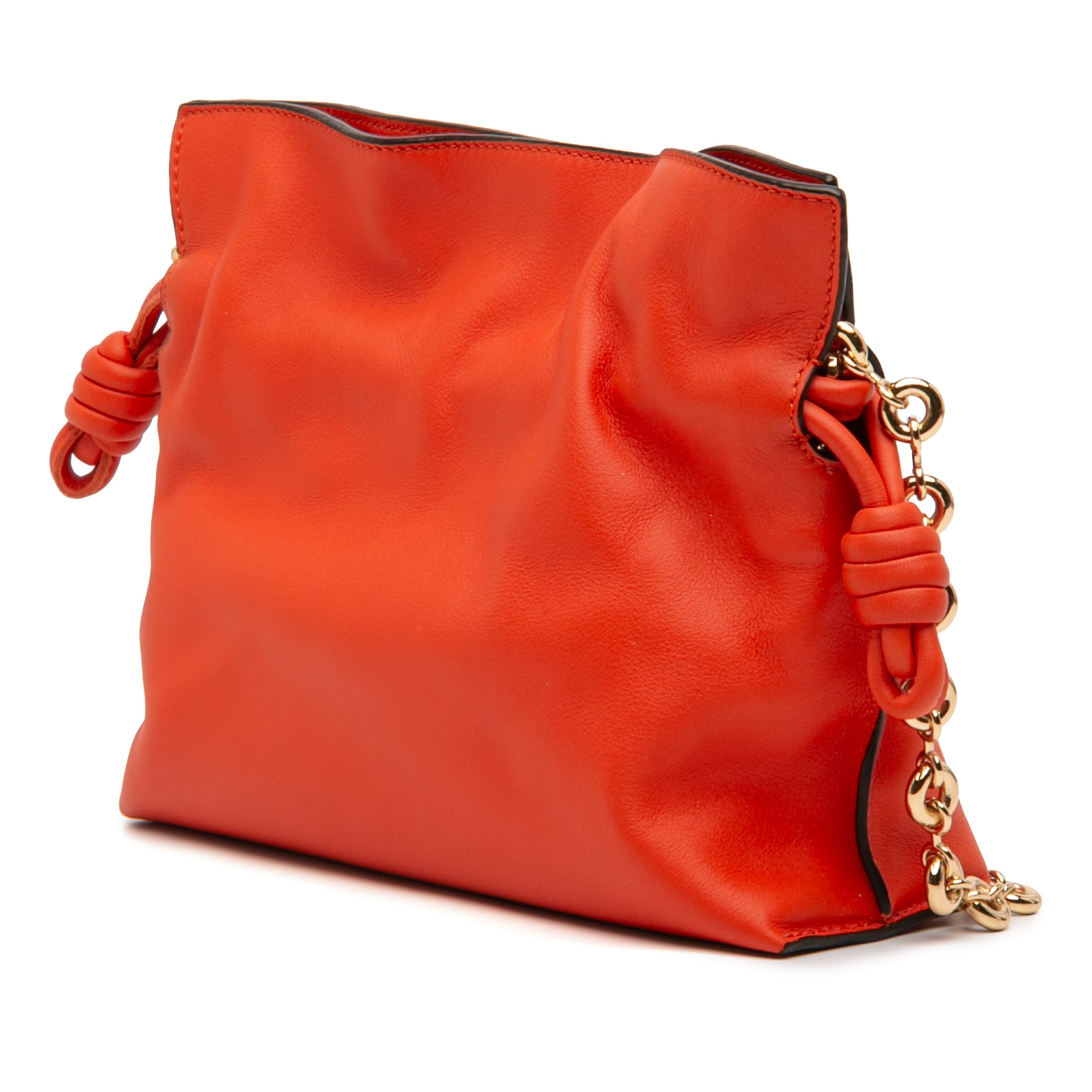 Mini Nappa Flamenco Knot Clutch with Chain - Image 2