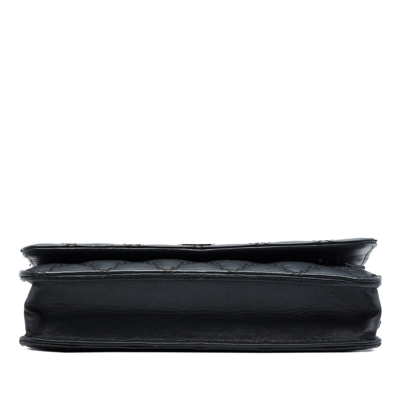 CC Quilted Calfskin Double Stitch Hamptons Wallet On Chain - Image 3