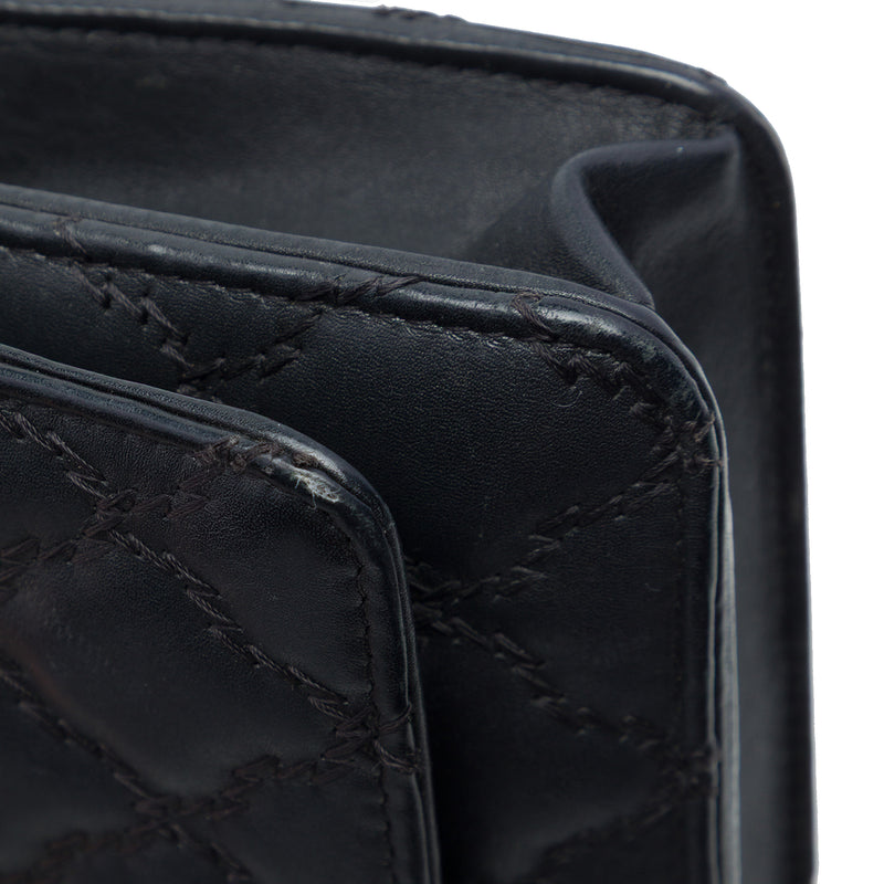 CC Quilted Calfskin Double Stitch Hamptons Wallet On Chain - Image 6