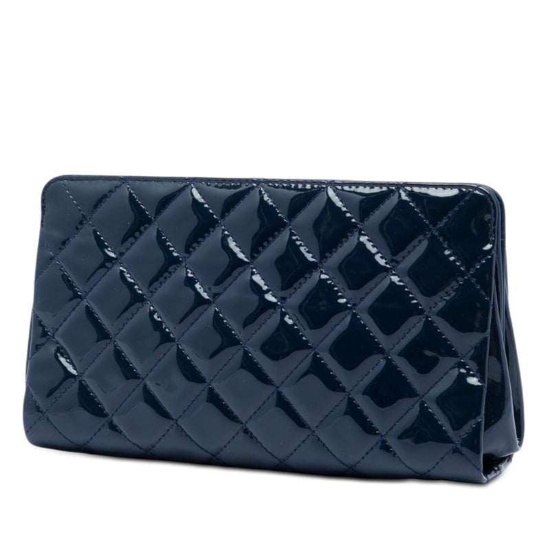 CC Quilted Patent Timeless Clutch - Image 2