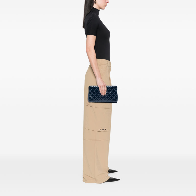CC Quilted Patent Timeless Clutch - Image 5