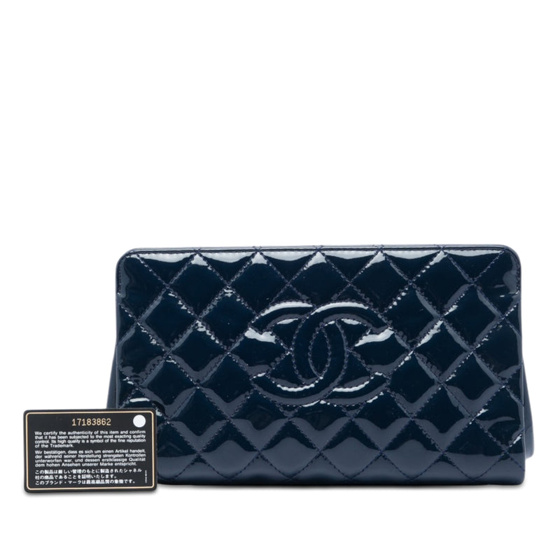 CC Quilted Patent Timeless Clutch - Image 6