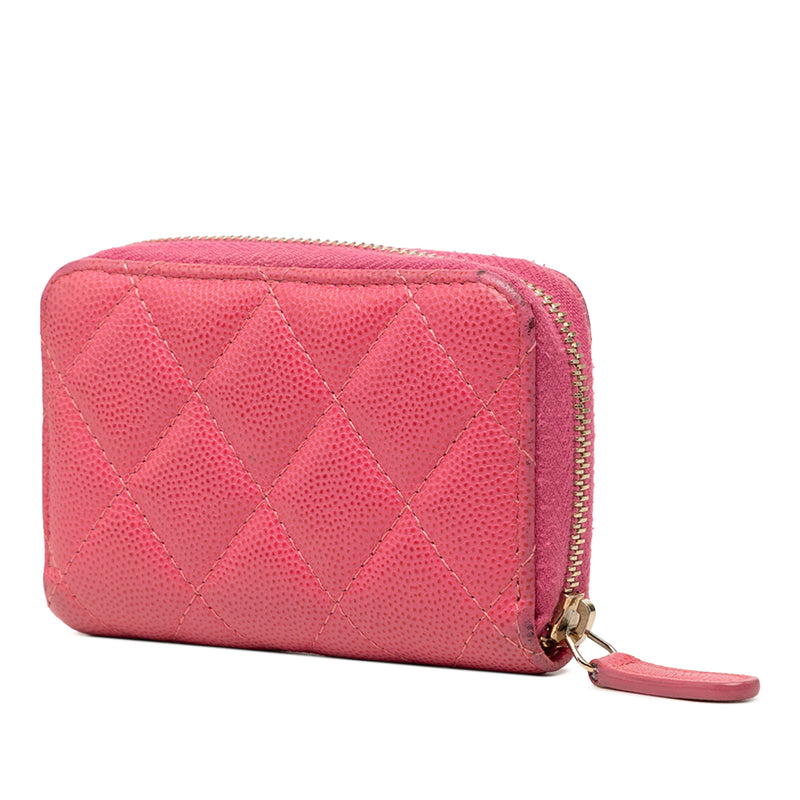CC Quilted Caviar Zip Coin Purse - Image 2