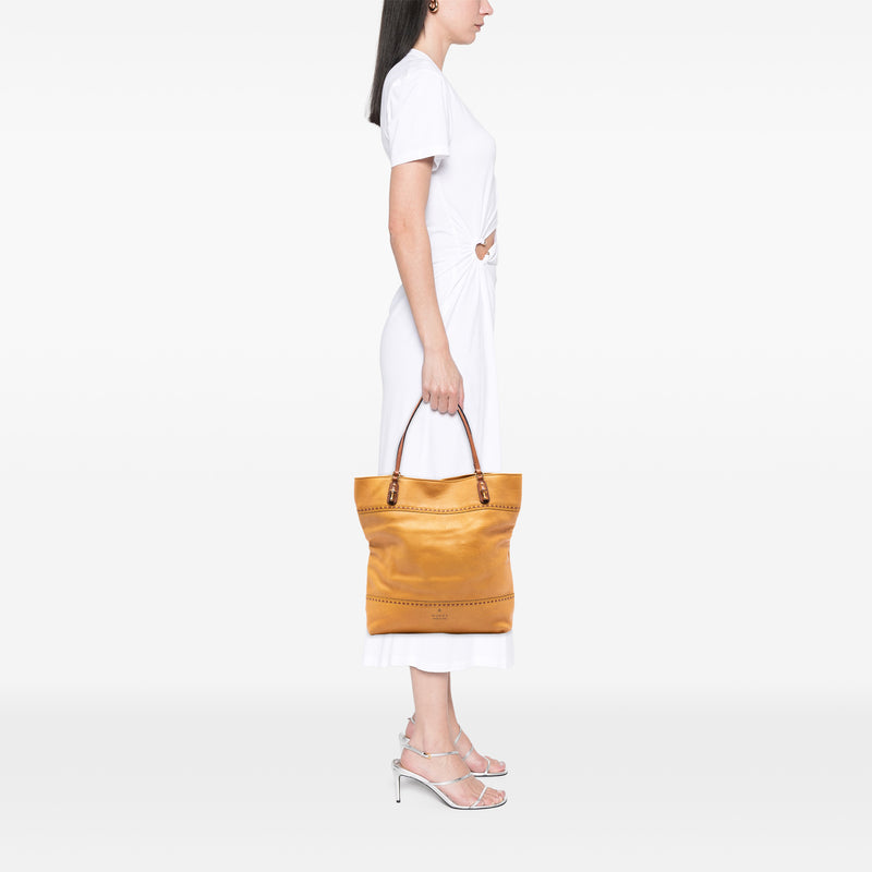 Large Calfskin Laidback Crafty Tote - Image 7