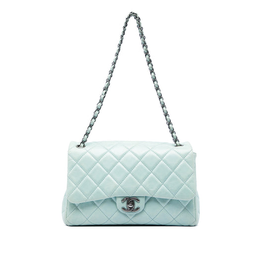 Medium Quilted Glazed Calfskin Coco Soft Flap - Image 1
