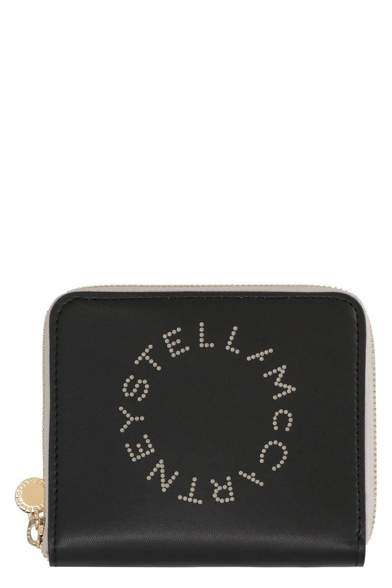 Stella Mccartney Alter-Nappa Compact Wallet — Black Polyurethane & Purses