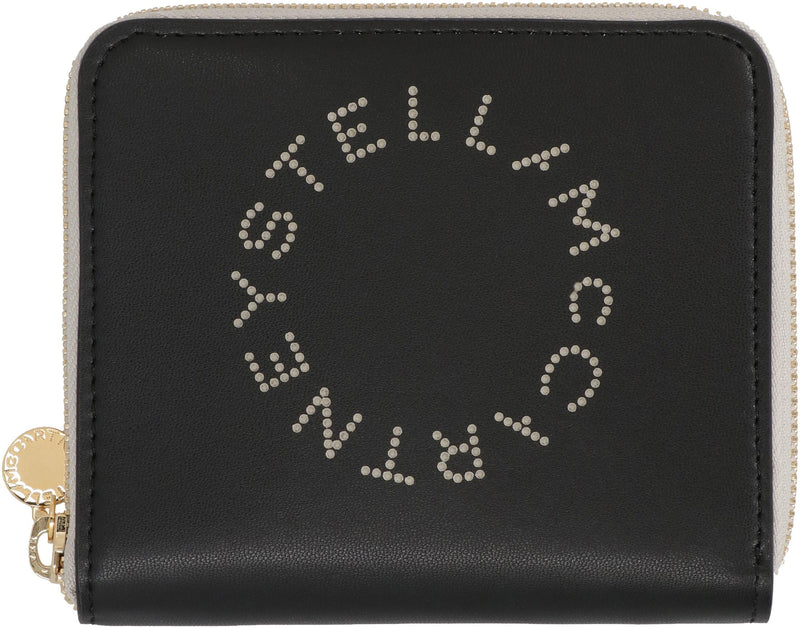 Stella Mccartney Alter-Nappa Compact Wallet — Black Polyurethane & Purses