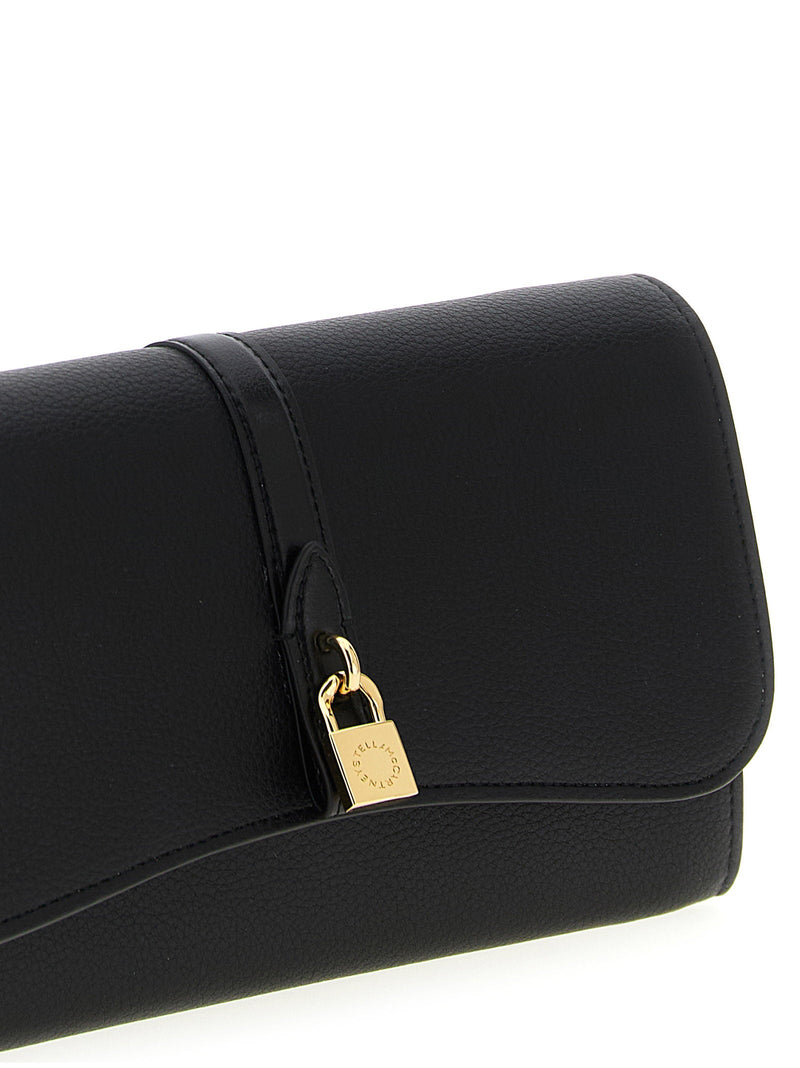 Stella Mccartney Ryder Wallet On Chain — Black Eco-alter Mat (non-leather)