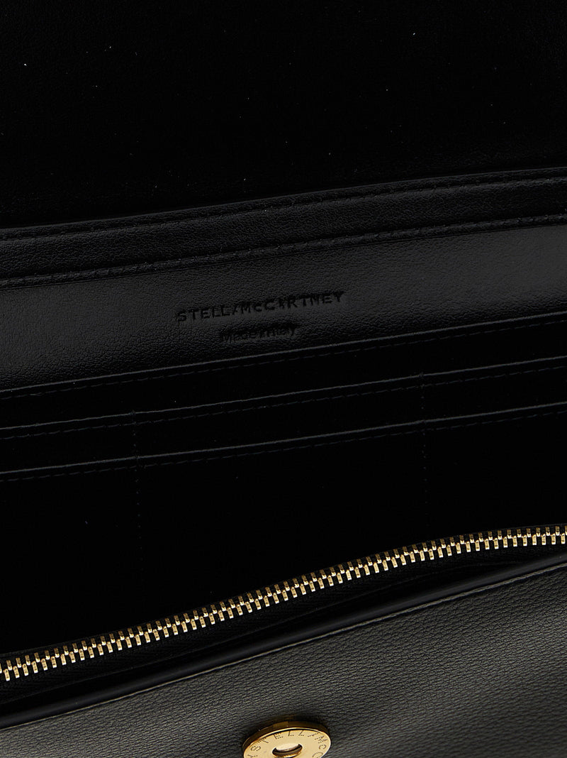 Stella Mccartney Ryder Wallet On Chain — Black Eco-alter Mat (non-leather)