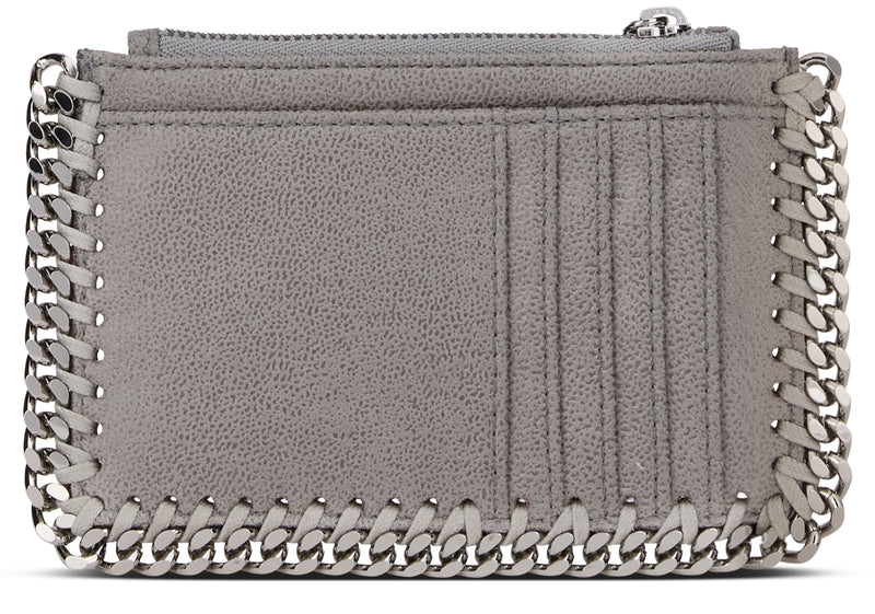 Stella Mccartney Falabella Cardholder — Gray Polyester Wallets & Purses