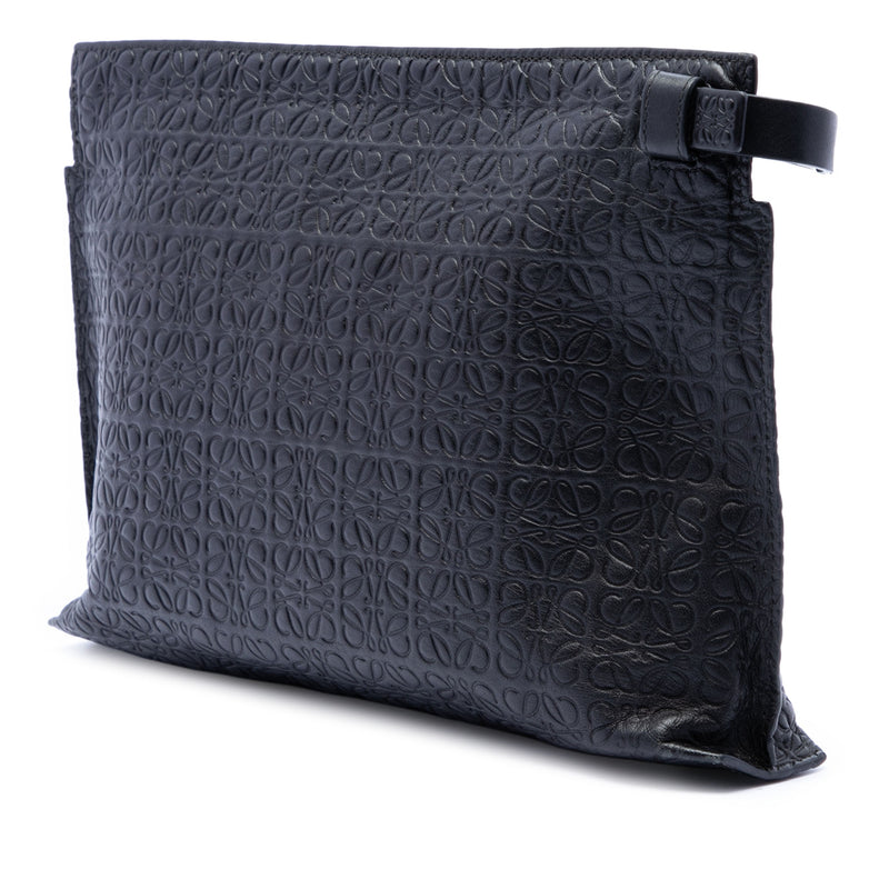 Embossed Anagram Leather Repeat T Clutch - Image 2