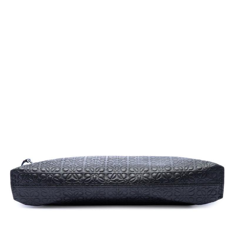 Embossed Anagram Leather Repeat T Clutch - Image 3