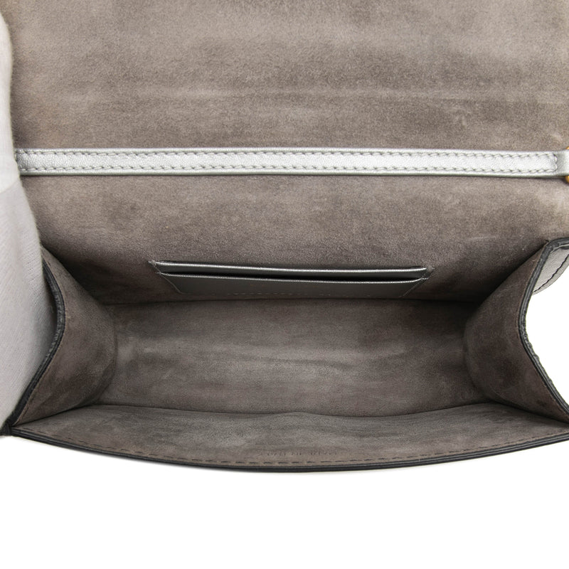 Metallic Calfskin JAdior Clutch with Chain - Image 4