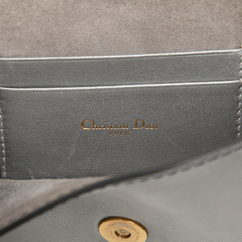 Metallic Calfskin JAdior Clutch with Chain - Image 5
