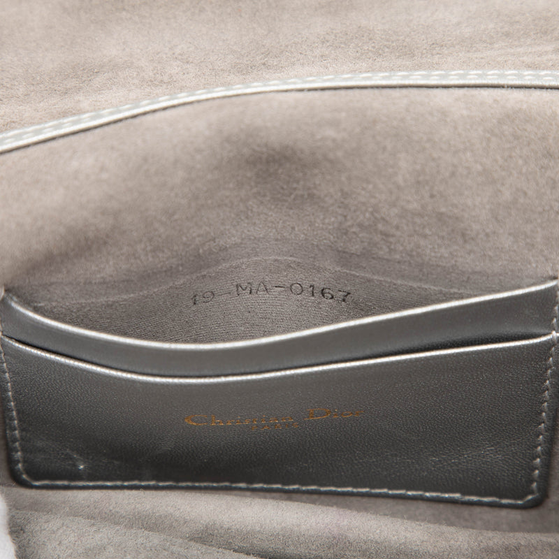 Metallic Calfskin JAdior Clutch with Chain - Image 6