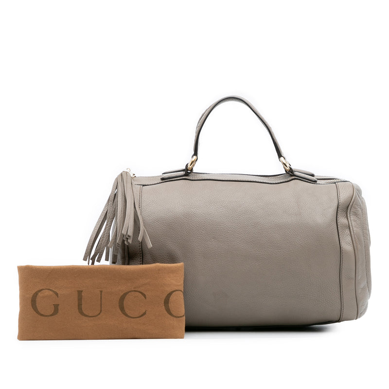Medium Pebbled Calfskin Soho Boston Bag - Image 11