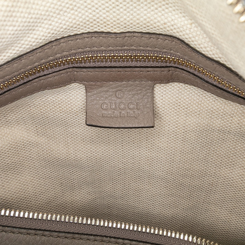 Medium Pebbled Calfskin Soho Boston Bag - Image 5