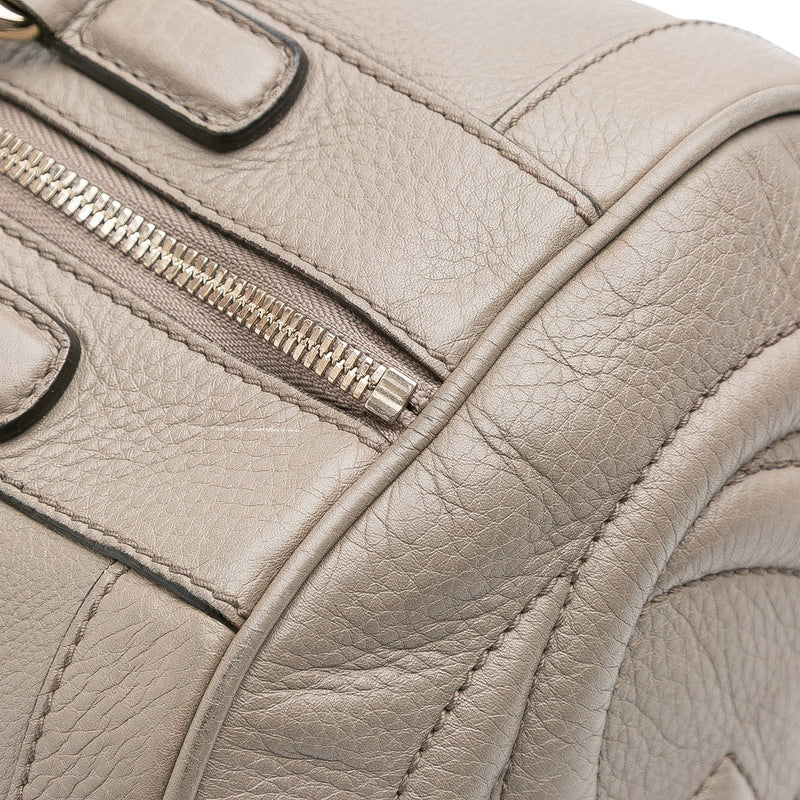 Medium Pebbled Calfskin Soho Boston Bag - Image 8