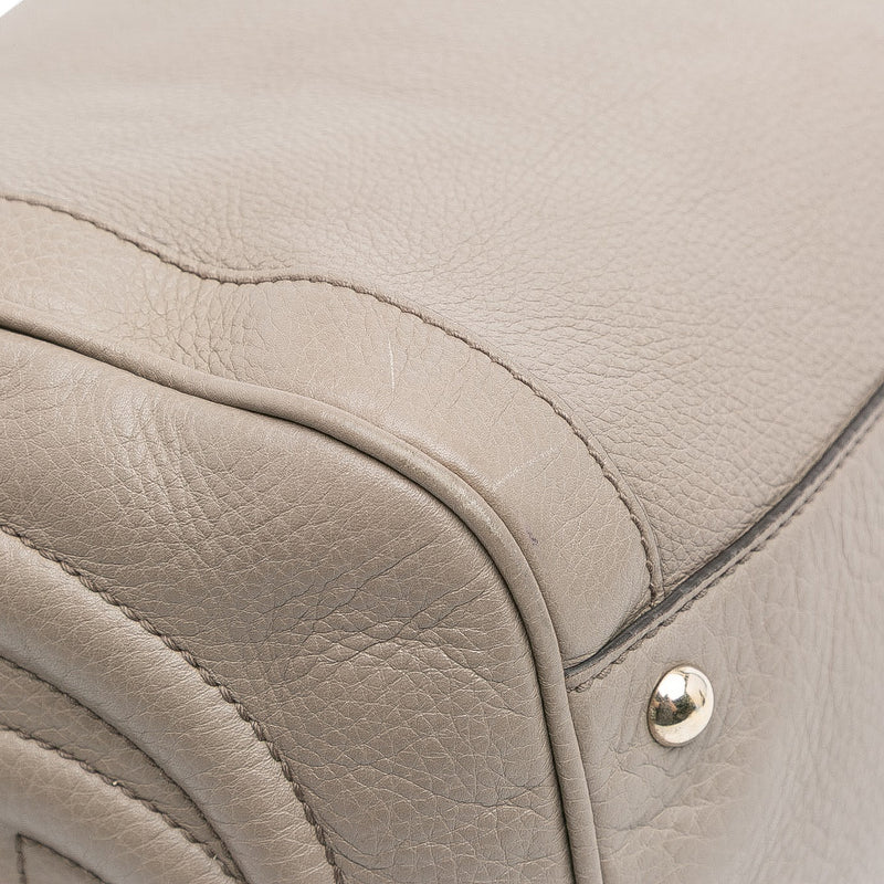 Medium Pebbled Calfskin Soho Boston Bag - Image 9