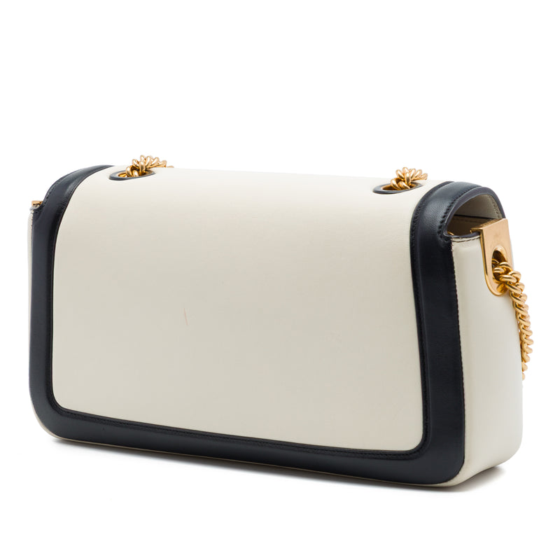 Bicolor Leather Chain Midi Baguette - Image 2