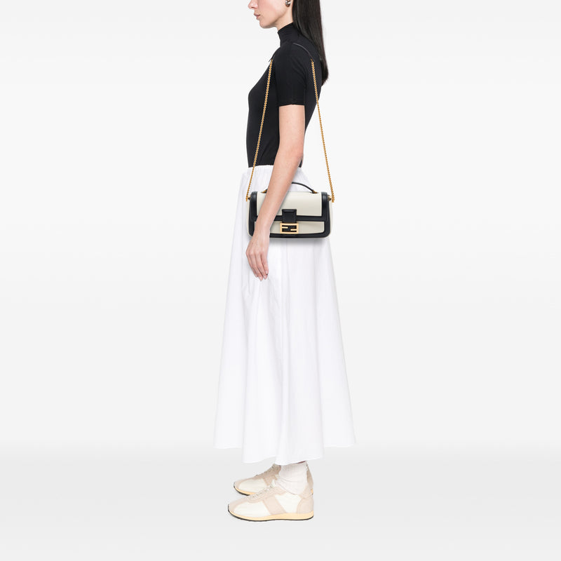Bicolor Leather Chain Midi Baguette - Image 4