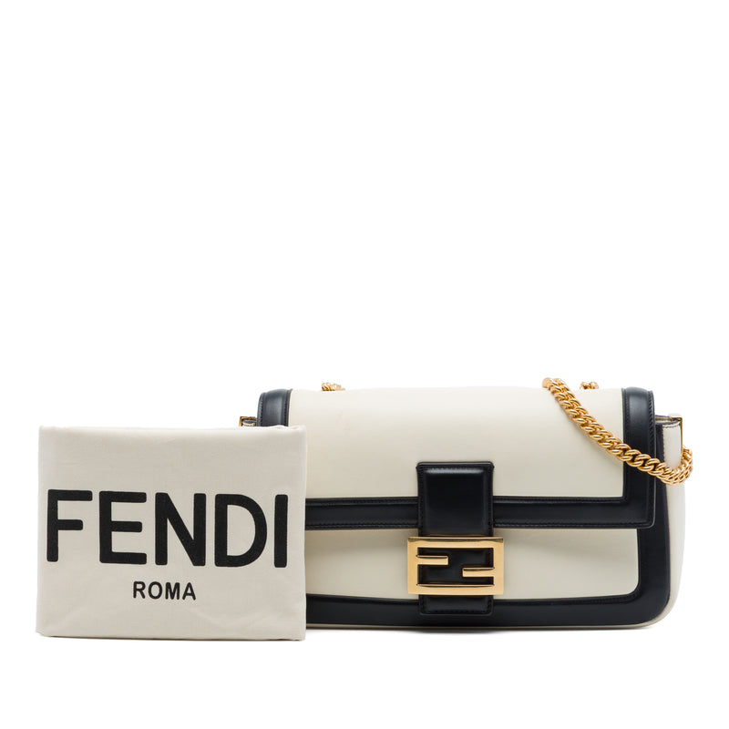 Bicolor Leather Chain Midi Baguette - Image 5