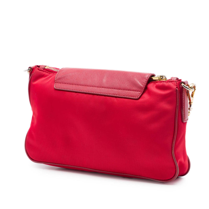 Saffiano Trimmed Tessuto Chain Crossbody - Image 2