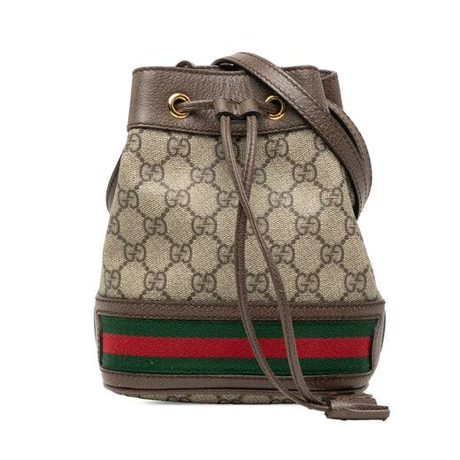 Mini GG Supreme Web Ophidia Bucket Bag - Image 1