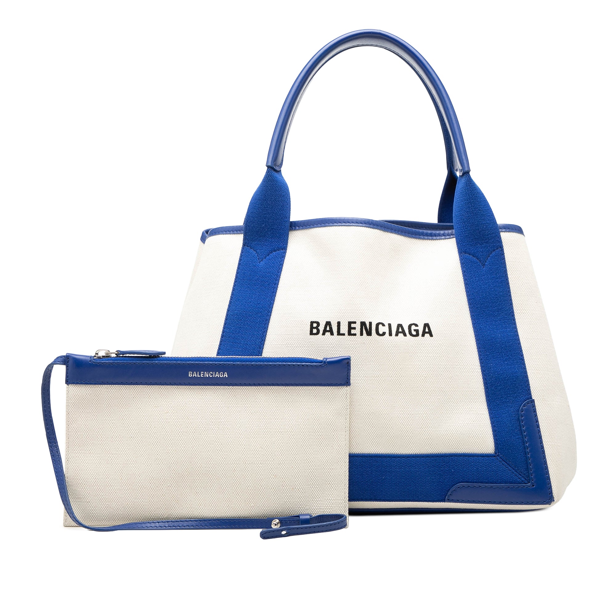 Canvas Navy Cabas S Tote - Image 8