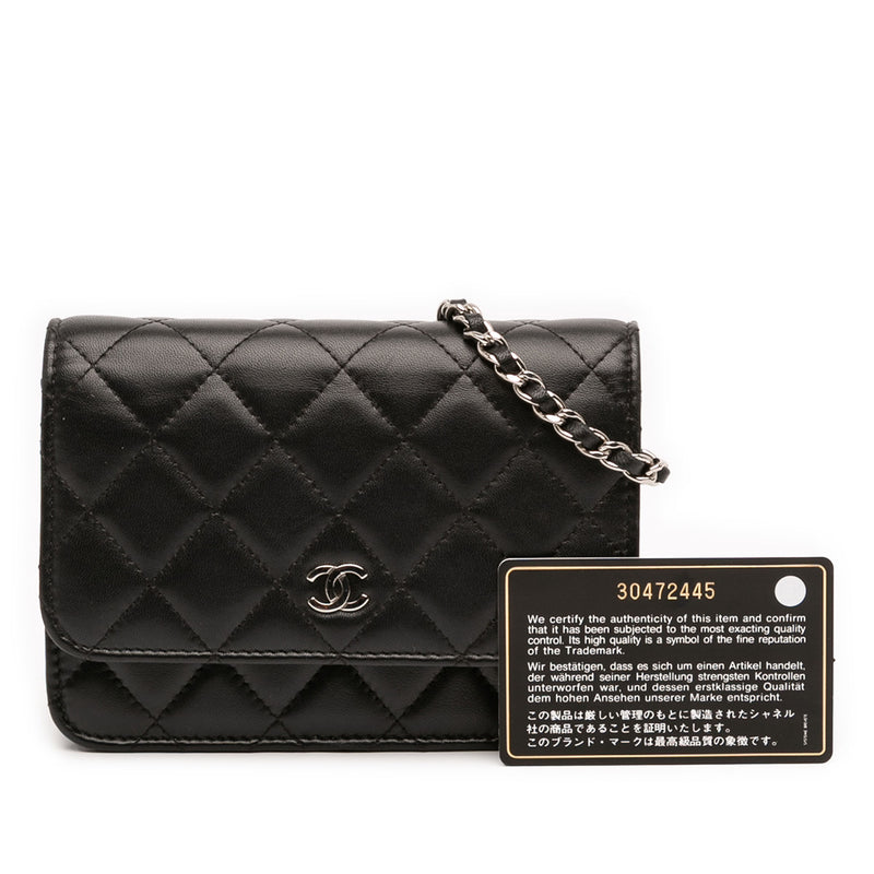 Mini CC Lambskin Wallet on Chain - Image 11