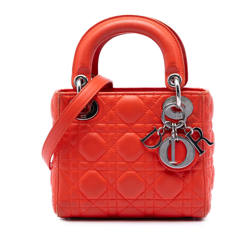 Mini Lambskin Cannage Lady Dior
