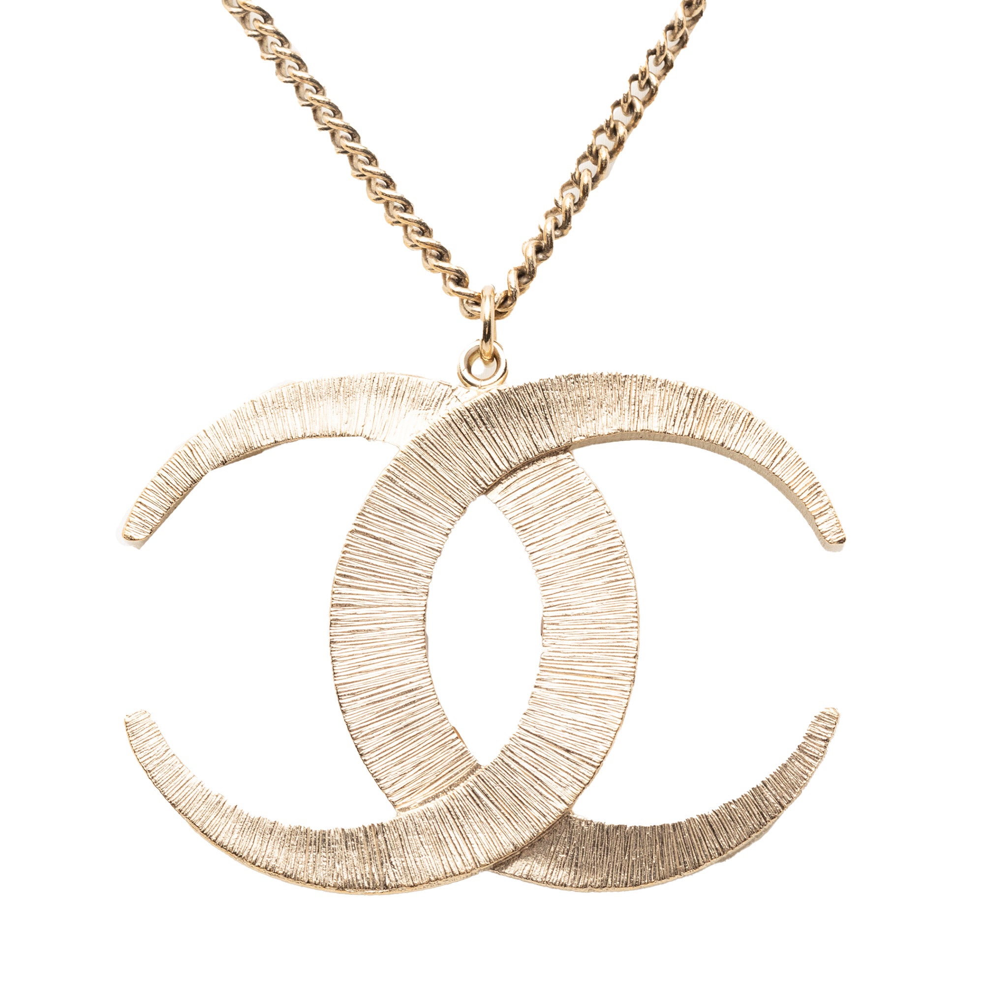 CC Gold Plated Strass Moon Pendant Necklace - Image 2