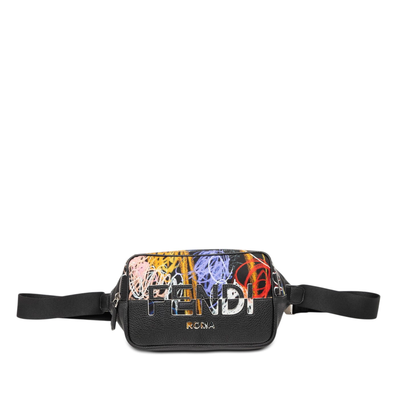 Noel Fielding Leather and Nylon Graffiti Belt Bag - Image 1