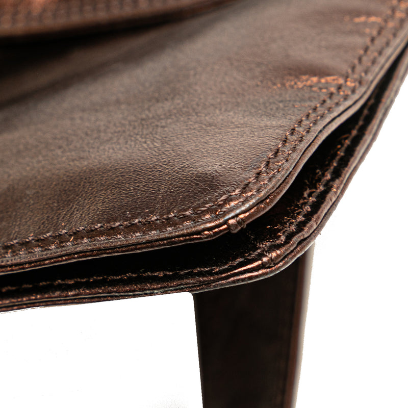Metallic Lambskin Flap Crossbody - Image 12