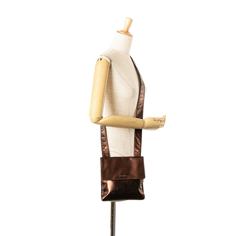 Metallic Lambskin Flap Crossbody - Image 14