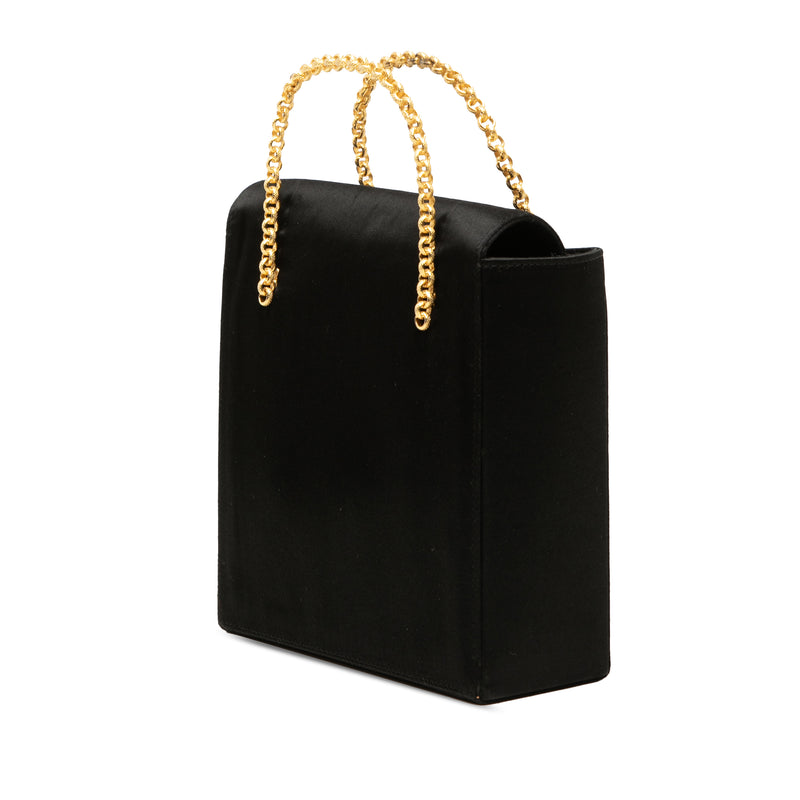Satin Starball Chain Top Handle Bag - Image 2