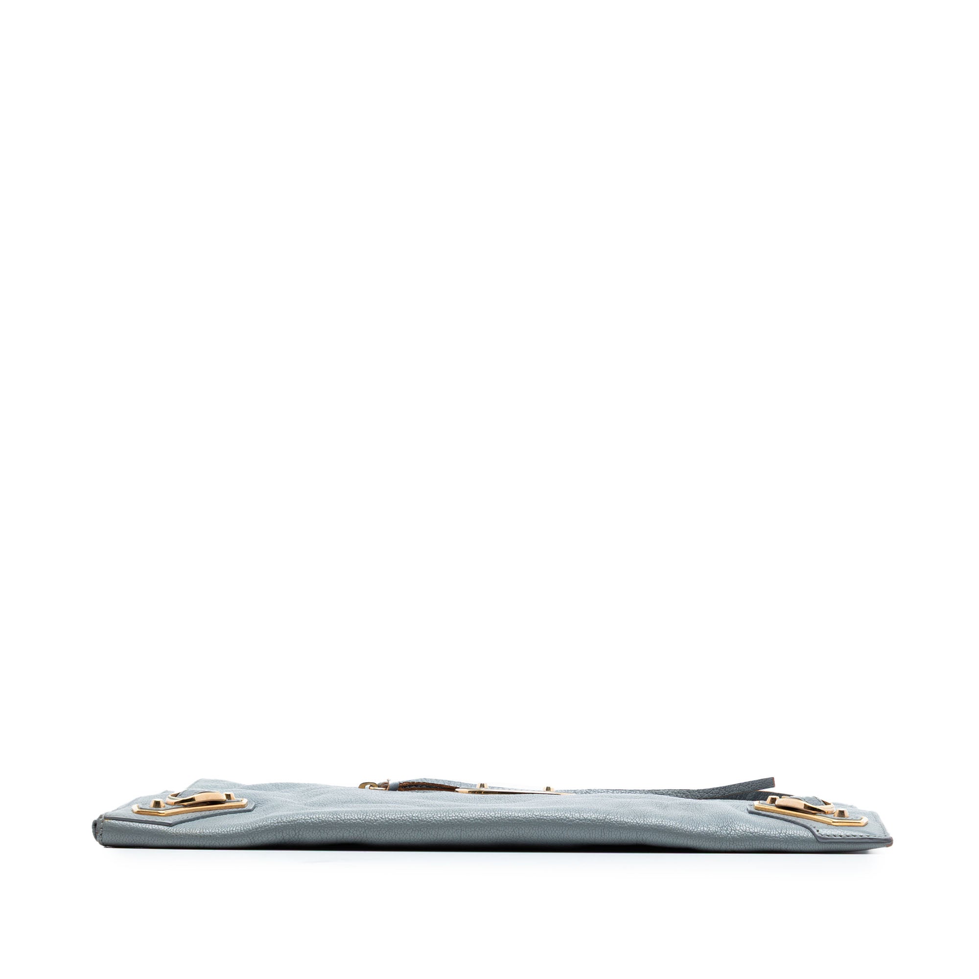 Goatskin Motocross Classic Metallic Edge Clutch - Image 3