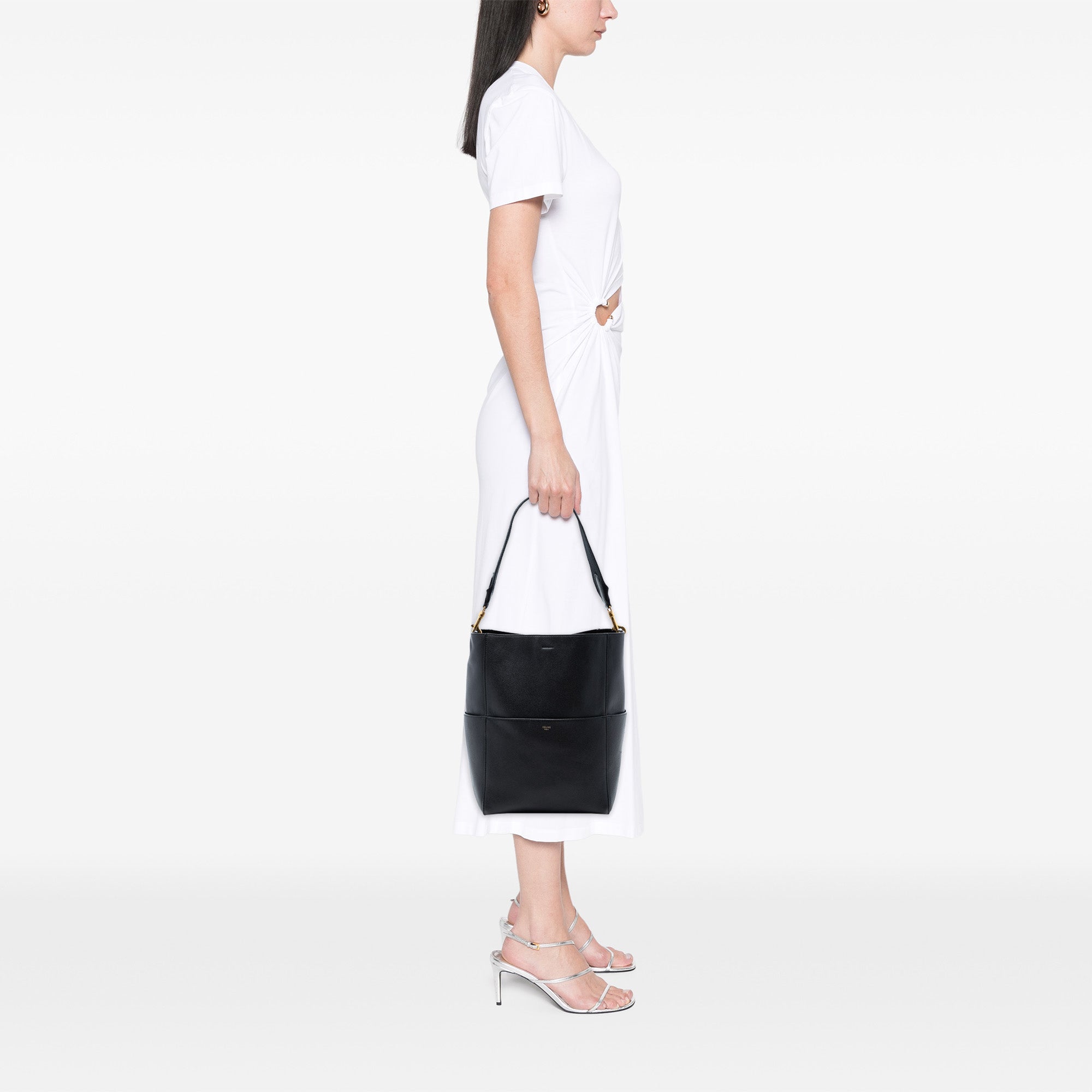 Medium Leather Seau Sangle Bucket Bag - Image 7