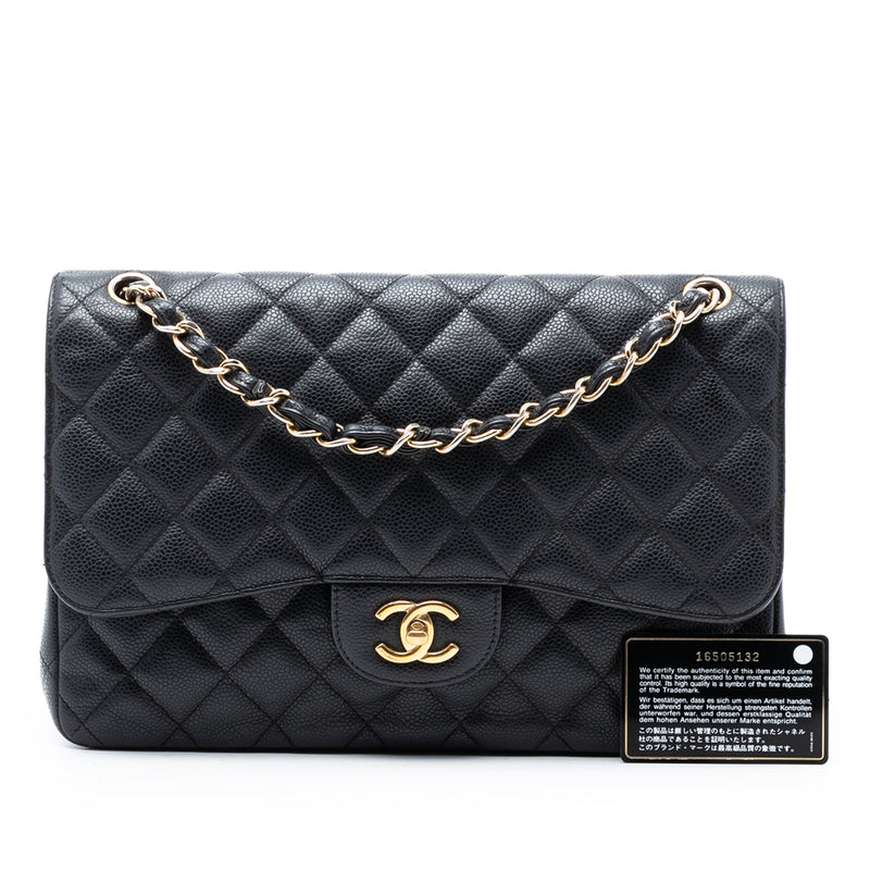 Jumbo Classic Caviar Double Flap - Image 8
