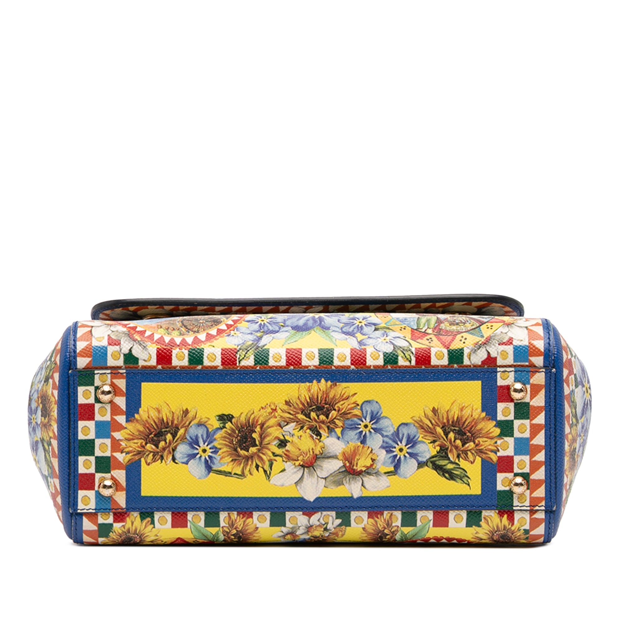 Medium Floral Printed Leather Miss Sicily Satchel - Image 3