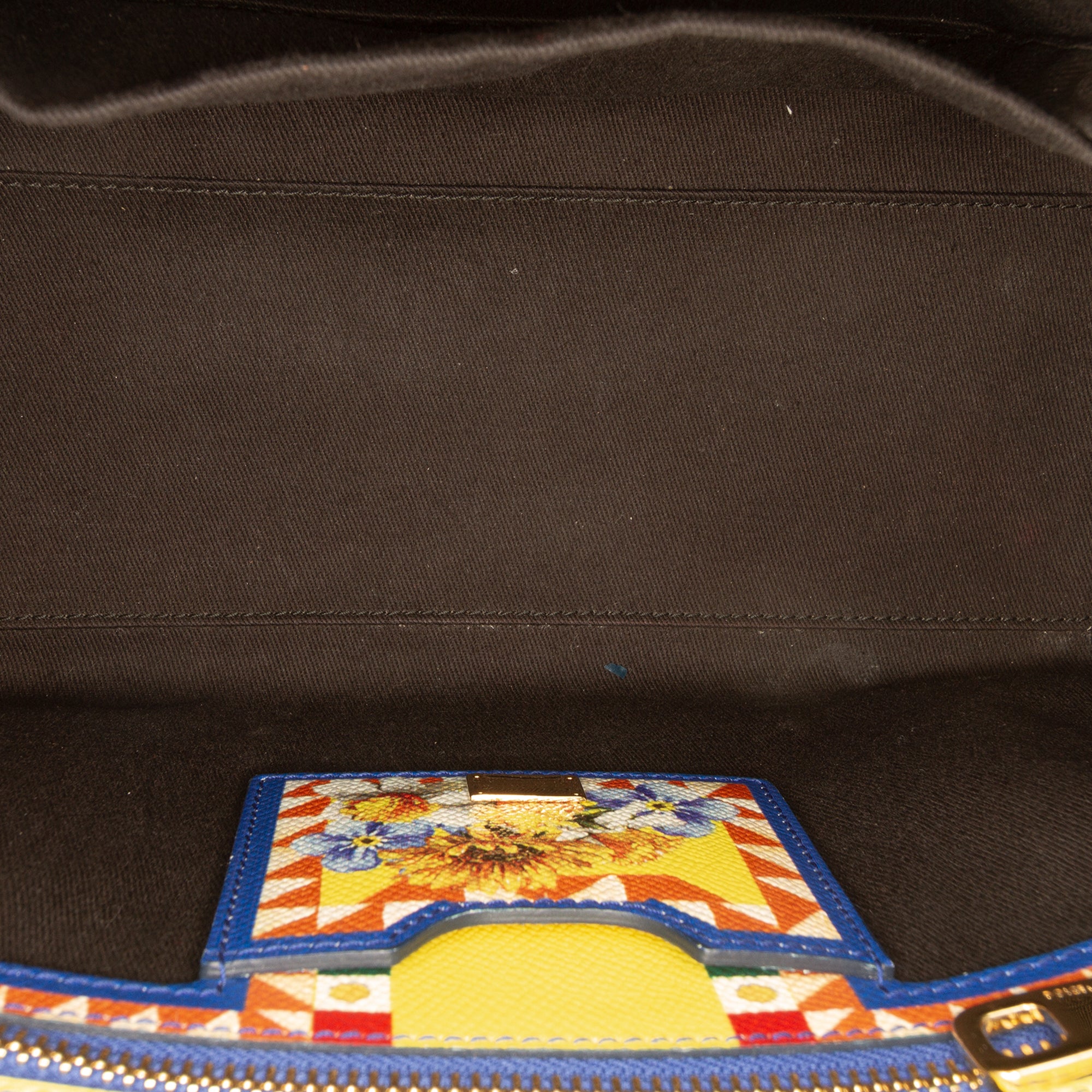 Medium Floral Printed Leather Miss Sicily Satchel - Image 4