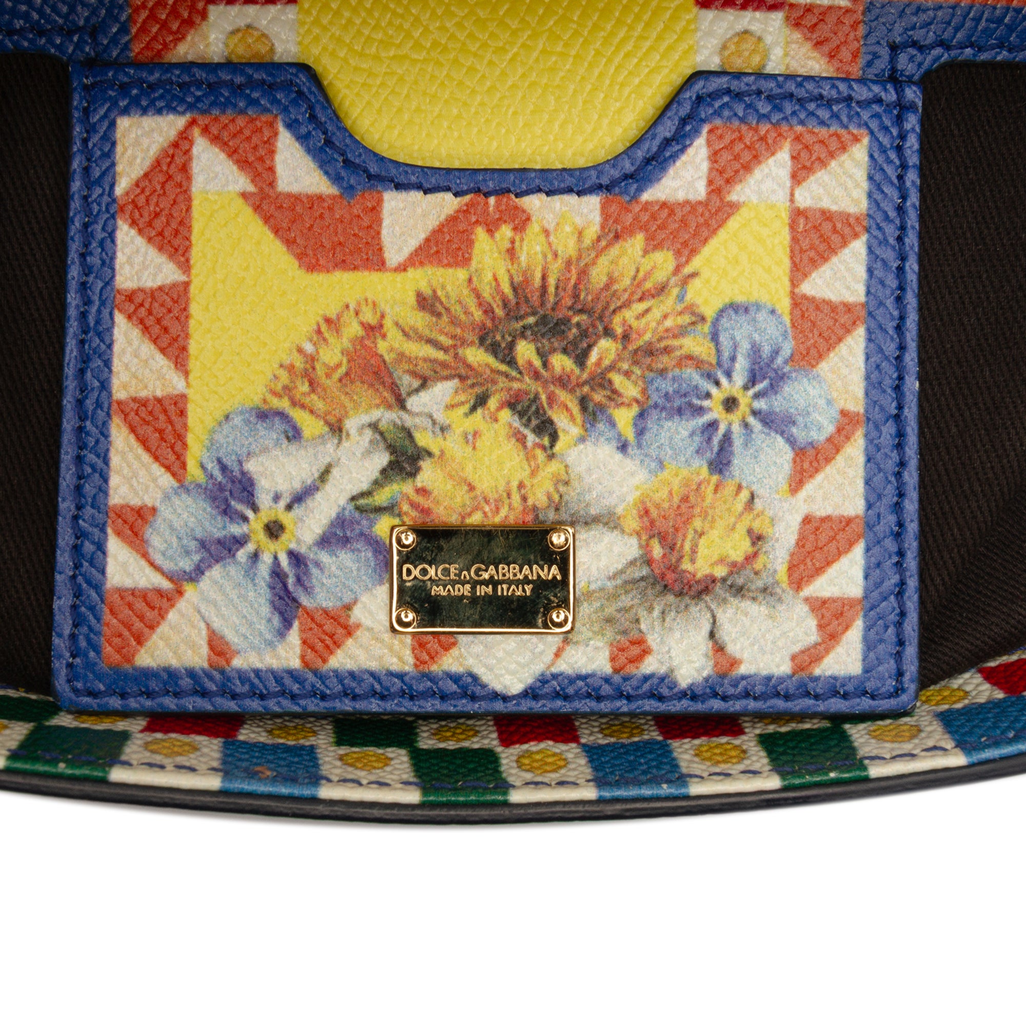 Medium Floral Printed Leather Miss Sicily Satchel - Image 5