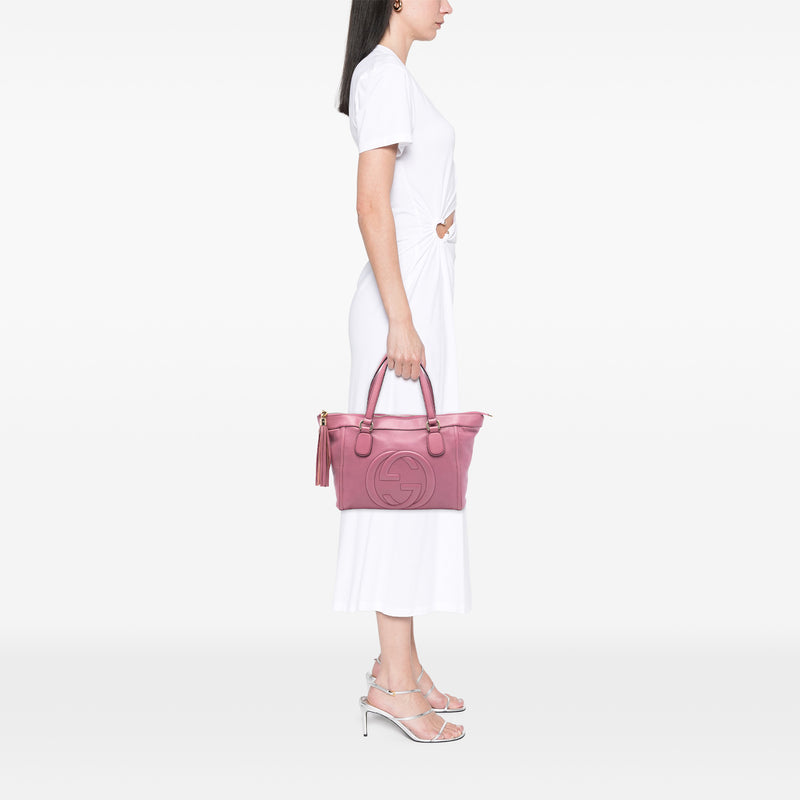 Small Leather Soho Working Tote - Image 7