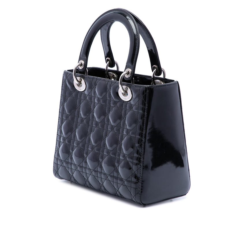 Medium Patent Cannage Lady Dior - Image 2
