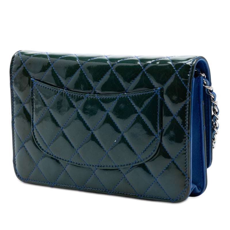 CC Quilted Patent Incognito Wallet On Chain - Image 2